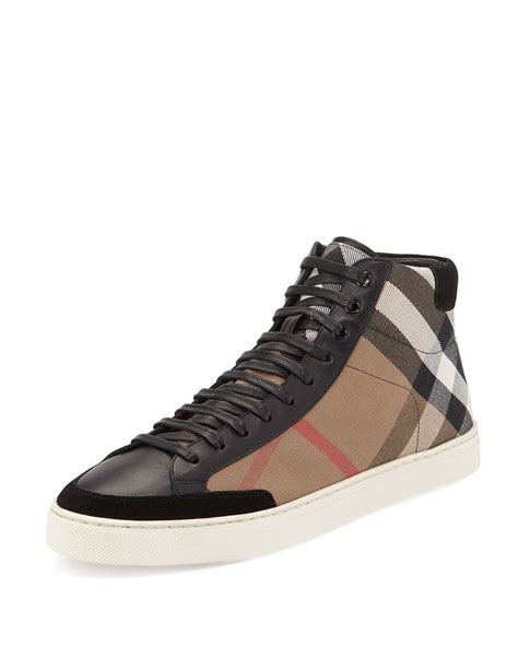 men's high top burberry shoes